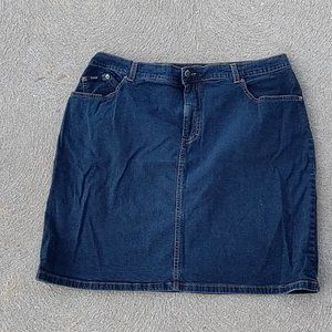 Izod Jeans Blue Denim 5-Pocket 20" Mini Skirt Size 16